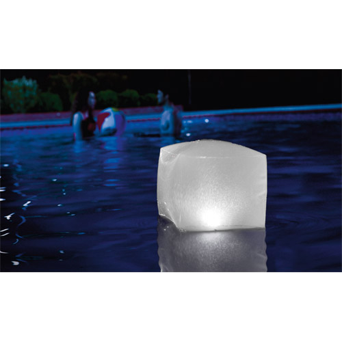 Lampe led flottante gonflable multicolore en forme cube - INTEX
